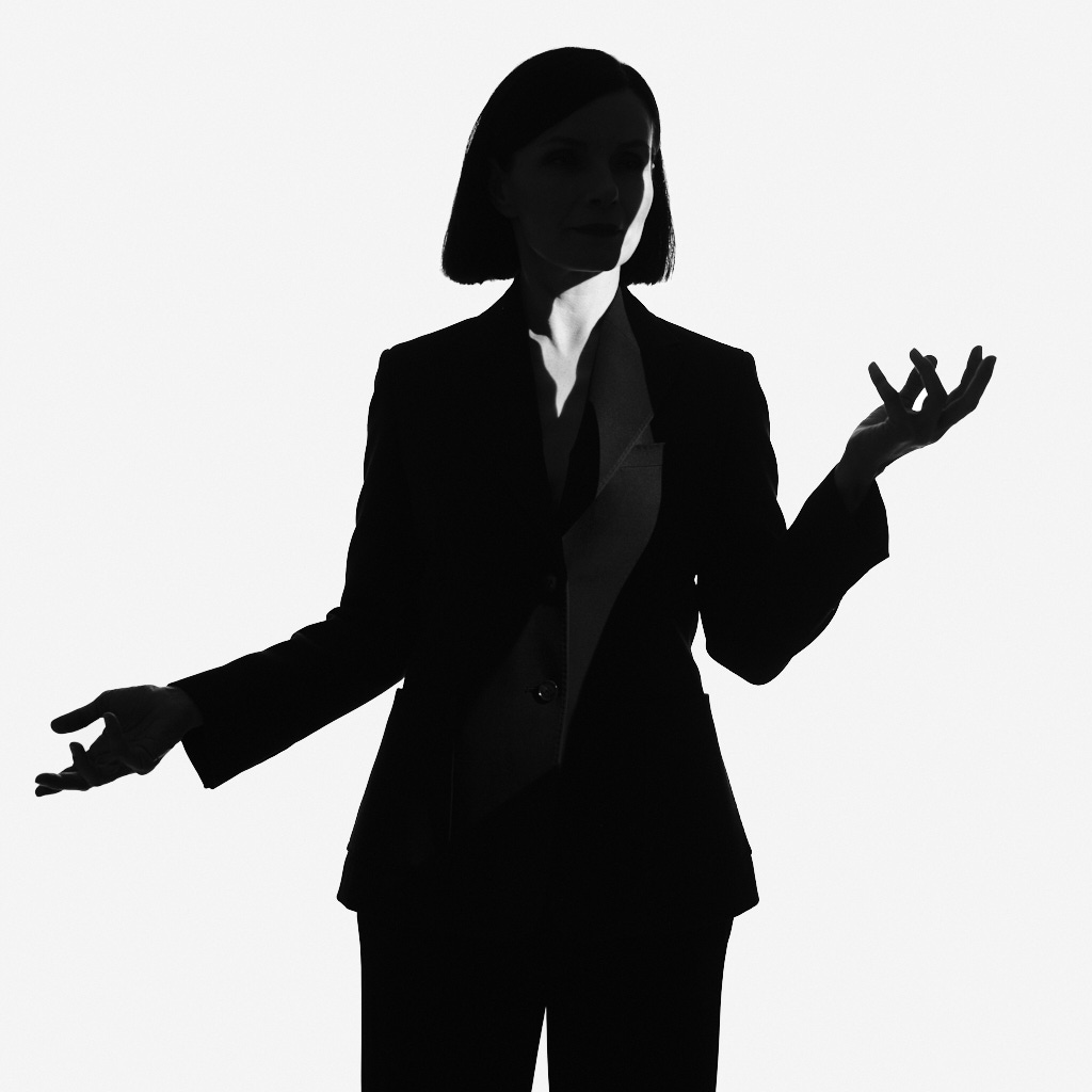 Mustavalkoinen siluetti